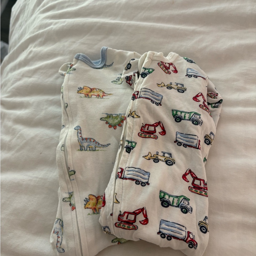 Little Me PJ SET Dinosaur and Vehicle Sleep Sacks